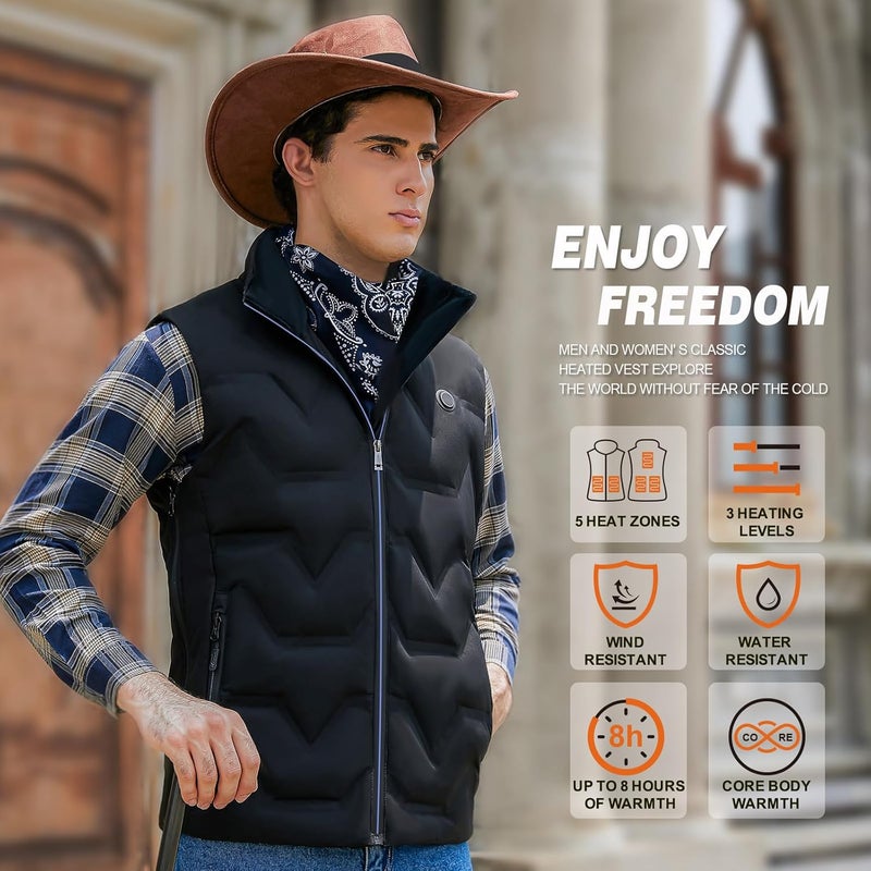 Vofuoti Heated Vest Men Women with Battery Pack Included, Lightweight USB Rechargeable Electric Heating Vest - Image 4